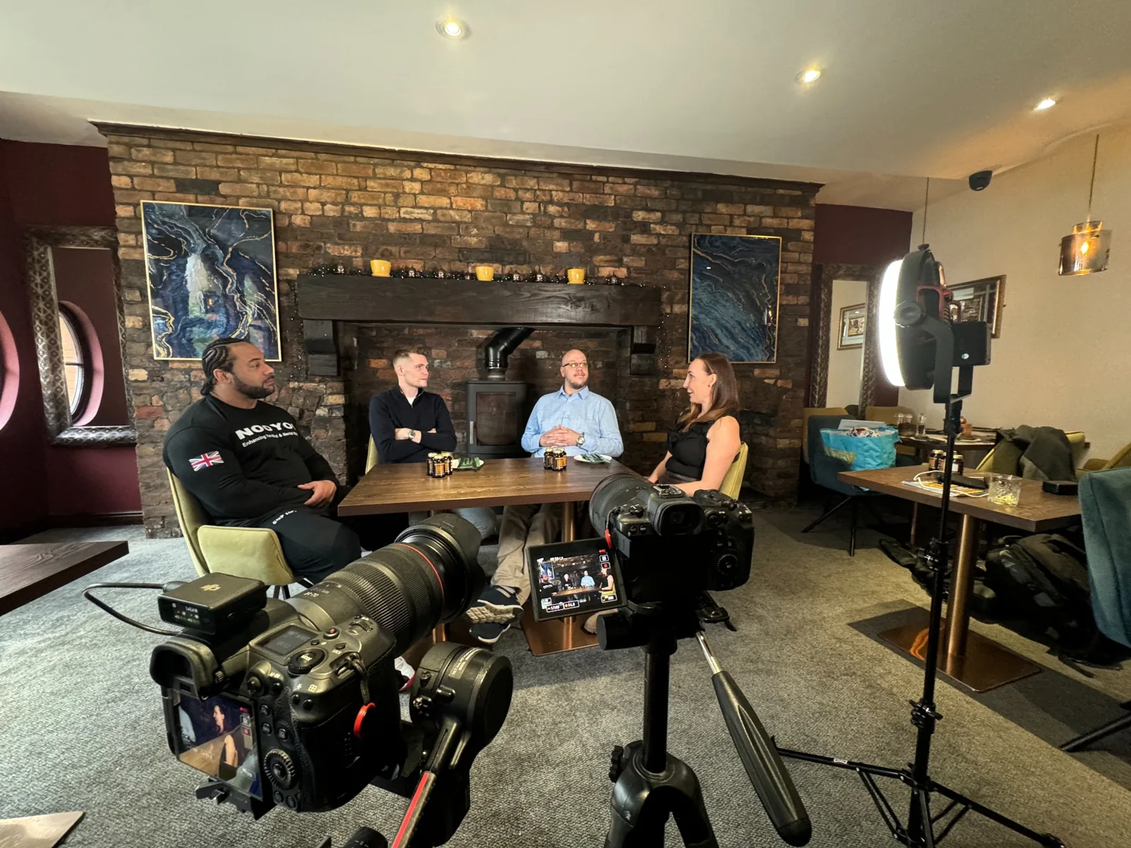Multi-camera interview recording on location